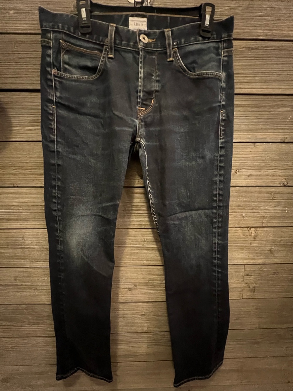 Hudson Men’s Byron Dark Blue Straight Jeans